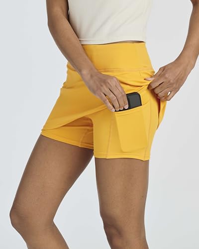 31-3XIFYsPL.jpg 4 Pack: Women's Active Skort Lightweight Comfy & Breathable Tennis Golf Skirt (Available in Plus Size)