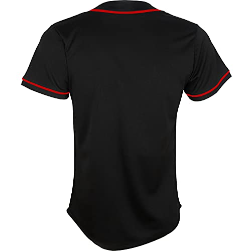 31-Pnk4QsnL.jpg Black Custom Baseball Jersey for Men Full Button Mesh Embroidered Team Name & Numbers S-8XL