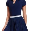 31-rIHJExtL.jpg Tennis Skirt Set for Women Two Piece Golf Outfits High Waisted Pleated Athletic Skirt Outfits with Pockets
