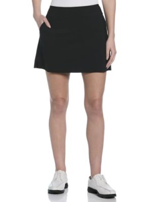 Women's 16” Pull-on Knit Tricot Golf Skort with Tummy Control, Stretch Fabric, Moisture-Wicking, Sun Protection