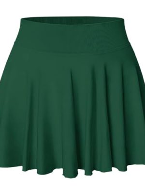 YOAKAKU Pleated Tennis Skater Skirts for Women with Pocket Shorts Flowy Golf Athletic Skort Sports Mini Skirt