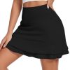 312Cvb4kwSL.jpg Womens Tennis Skirt 16" Skorts for Woman Dressy Casual High Waisted Golf Athletic Ruffle Skirts with Pockets