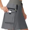 312Y-kPQeL.jpg 14" 20" Women's Hiking Cargo Skorts Skirts with Zipper Pockets Knee Length