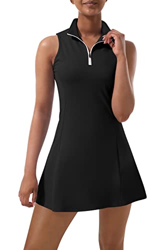312gecgptYL.jpg Tennis Dress for Women, Tennis Golf Dresses with Built in Shorts and Pockets for Sleeveless Workout Athletic Dresses