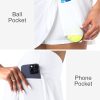 Women Tennis Golf Skirt with Pockets - High Waisted Crossover Golf Pleated Athletic Workout Dress Running Skort