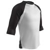 316UZ5g12hL.jpg Three-Quarter Raglan Sleeve Lightweight Polyester Baseball Shirt with Mesh Side Inserts