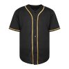 316r-vF0o7L.jpg Blank Jersey Plain Hipster Hip Hop for Men Button-Down Baseball Jersey Short Sleeve Shirt