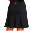 316uhM1VOsL.jpg 19" Golf Skorts Skirts for Women Zipper Pockets Knee Length Skort Women's High Waist Athletic Tennis Skirt