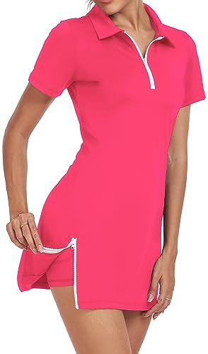 317quUE3DYL.jpg Womens Two Piece Tennis Golf Dress Active Athletic Exercise Sports Wear Dresses for Women with Pocket Separate Shorts