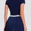 318vhjg3wKL.jpg Tennis Skirt Set for Women Two Piece Golf Outfits High Waisted Pleated Athletic Skirt Outfits with Pockets