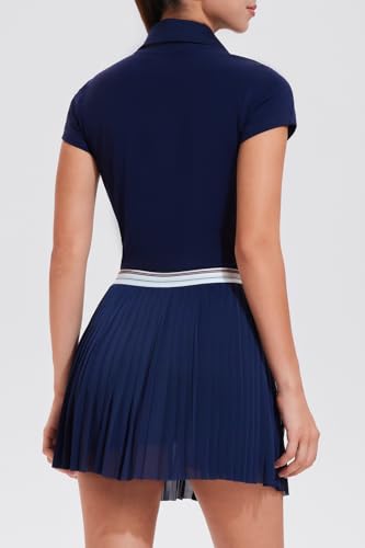 318vhjg3wKL.jpg Tennis Skirt Set for Women Two Piece Golf Outfits High Waisted Pleated Athletic Skirt Outfits with Pockets