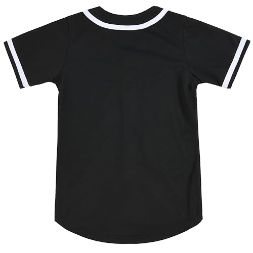 31Bm2UvStQL.jpg Kids Baseball Jersey Button Down Hip Hop Personalized Sport T Shirts Tops Baseball Shirt for Boys Girls Toddler 2T-12Y