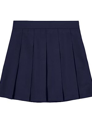 Girls' School Uniform Pull-on Scooter Skirt with Undershorts, Knit Waistband & Functional Pockets, Wrinkle Resistant