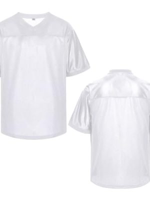 Blank Football Jersey,Mesh Practice Plain Football Shirt 90s Hip Hop Retro Active Unisex Workout Dry-Fit Soccer Sports Tee