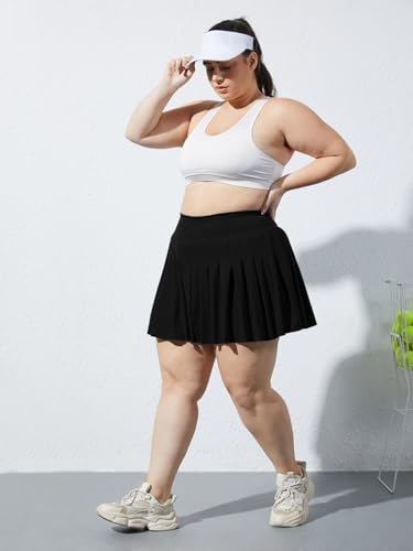 31IAw7iAlGL.jpg Women's Plus Size Pleated Tennis Skirt- Girls High Waist Athletic Golf Skirts with Shorts