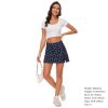 Women’s Tennis Skirts High Waisted Mini Golf Skirt with Shorts Pockets Side Slit Skort Quick Dry for Athletic