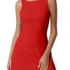 31K9NooCgL.jpg Womens Open Back Tennis Dress Sleeveless Built in Shorts Golf Athletic Dress with Pockets