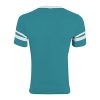 31LgUIVSmJL.jpg Men's X-Large Sleeve Stripe Jersey, Teal/White