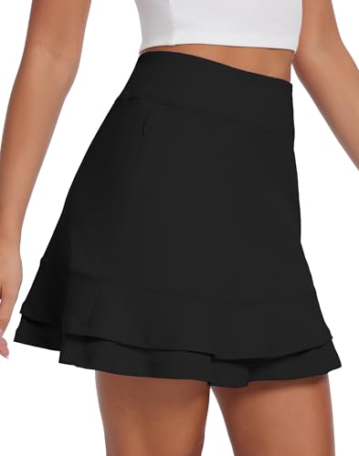 31OAFgeGGL.jpg Womens Tennis Skirt 16" Skorts for Woman Dressy Casual High Waisted Golf Athletic Ruffle Skirts with Pockets