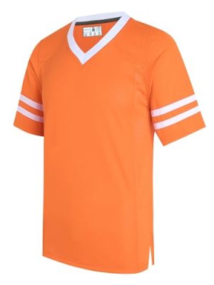 Plain Men's Football Jerseys for Unisex V-Neck Fitness T-Shirts Workout Outfits Casual Party Tops