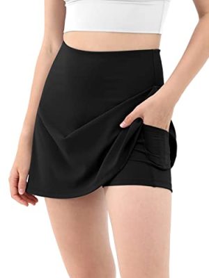 31OfkHjh82L.jpg Women's Athletic Tennis Skorts with Pockets Built-in Shorts Golf Active Skirts for Sports Running Gym Training