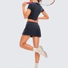 Women's Quick Dry Pleated Tennis Skirts Mid Waisted Cute Athletic Workout Running Sports Golf Skorts Volleyball