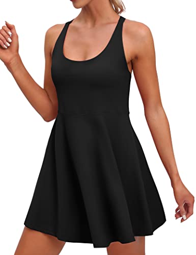 31QJXz1L0sL.jpg Womens Tennis Dress with Shorts Underneath Athletic Dress for Women Golf Dresses Summer Outfits for Workout