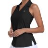 Women's Golf Shirts Sleeveless Tennis Tank Tops Racerback Polo V Neck Collared Quick Dry Athletic Tanks