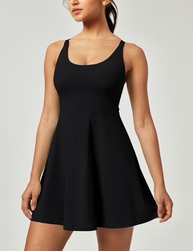 Tennis Dresses for Women Athletic Dress with Shorts Underneath Workout Dress with Pockets Summer Golf Outfits