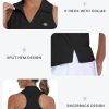 Women's Golf Shirts Sleeveless Tennis Tank Tops Racerback Polo V Neck Collared Quick Dry Athletic Tanks