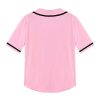 31Sxt1DqdBL.jpg Women's Baseball Jerseys Blank Button Down V-Neck Softball Team Uniform Fashion Simple Wide Stripe Short Sleeve