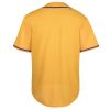 Blank Baseball Jersey Shirt for Men Mesh Plain Casual Short Sleeves Button Down T-Shirt