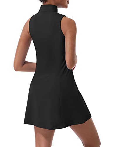 31UYoYrzgGL.jpg Tennis Dress for Women, Tennis Golf Dresses with Built in Shorts and Pockets for Sleeveless Workout Athletic Dresses