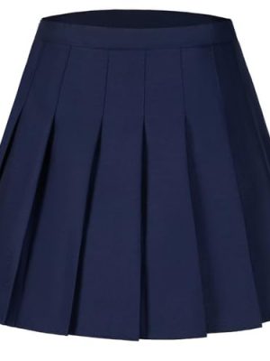 Women Pleated Skirt Tennis Golf Skorts with Lining Shorts Athletic Pleated Skirts for Women
