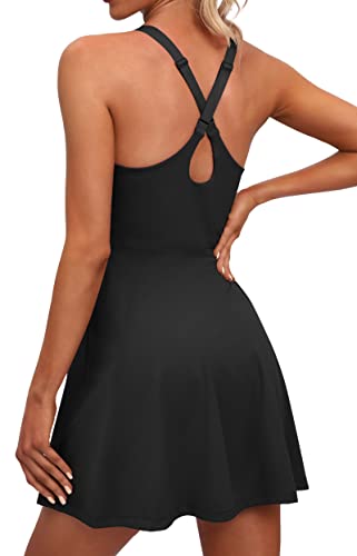 31XlQJI-llL.jpg Womens Tennis Dress with Shorts Underneath Athletic Dress for Women Golf Dresses Summer Outfits for Workout
