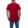 31ZDDWPDXoL.jpg Men Baseball Jersey Button Striped T Shirts Sports Uniform Jersey Active Short Sleeve Tee Team Clothing