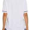 Women Baseball Jersey Softball Shirt Button Down Short Sleeve T-Shirts V-Neck Tops Hip Hop Sports Clothes