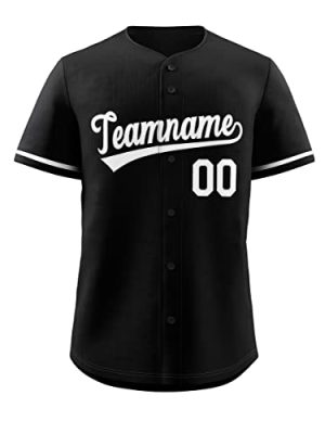 Custom Baseball Jersey Personalized Button Down Shirts Stitched or Printed Name Number for Adult Boy