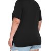 31az6IOrKVL.jpg Plus Size Golf Polo Shirts for Women Zip Up Short Sleeve Collared Tennis Workout Tops Sport Athletic Activewear XL-5XL