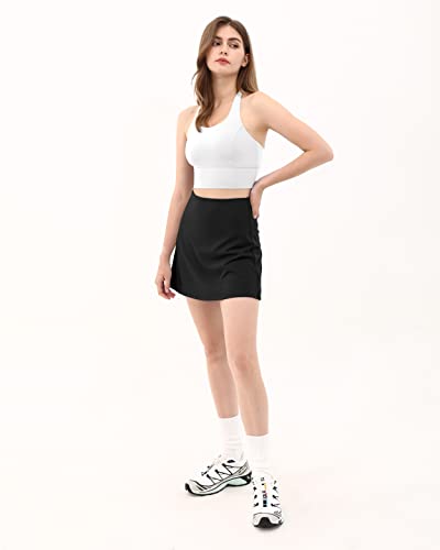 31bZXdP4K4L.jpg Women's Athletic Tennis Skorts with Pockets Built-in Shorts Golf Active Skirts for Sports Running Gym Training