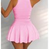 31eU7oo1txL.jpg Women's 2 Piece Tennis Skirt Set Sleeveless Racerback Crop Tank Tops High Waisted Pleated Mini Skirt Outfits