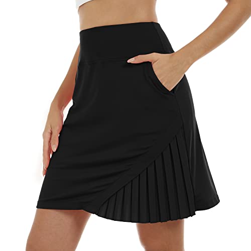 31h7fXnx4IL.jpg Women's 20" Knee Length Golf Skorts Athletic Skirts Summer Casual Active Workout Sports Tennis Skirt with 4 Pockets