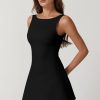 31iETIhJ4JL.jpg Womens Open Back Tennis Dress Sleeveless Built in Shorts Golf Athletic Dress with Pockets