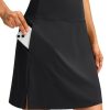 18" Skorts for Women 3 Pockets High Waist Long Athletic Tennis Skirt Golf Skort for Casual Summer Travel