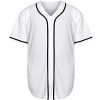 Plain Button Down Blank Baseball Jersey Short Sleeve Hipster Hip Hop T Shirts