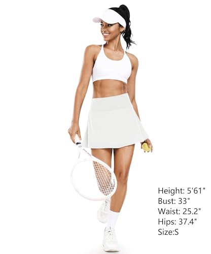 Women's Tennis Golf Skirts with Pockets High Waisted Pleated Athletic Skorts Shorts for Pickleball Workout