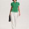 31oG1bzjwL.jpg Womens Short Sleeve Lightweight Sweater Tops Lapel V Neck Cable Knit Polo Shirts Summer Loose Casual Outfits 2025