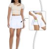 31prrEn2HSL.jpg Womens Pleated Skirt High Waisted Mini Tennis Skirts for Women with Shorts Pockets Pickleball Skater Cheer Skorts