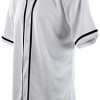 31ra07DCFDL.jpg Mens Plain Solid Color Baseball Jersey