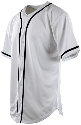 31ra07DCFDL.jpg Mens Plain Solid Color Baseball Jersey